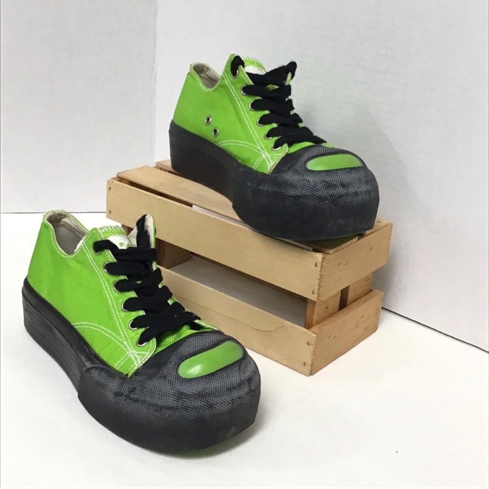MAJOR ISO!!! Vintage Lime Green Chartreuse Rocket Dog Platform Shoes